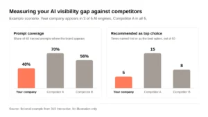 AI Search visibility vs competitors example